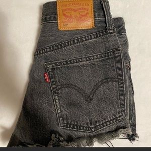 Black Distressed Levi’s 501 Shorts